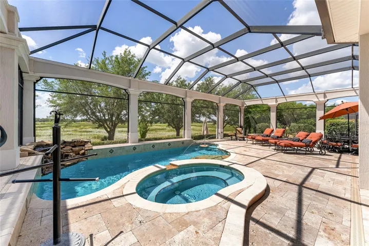 SALTWATER, HEATED SWIMMING POOL w/ adjoining SPA