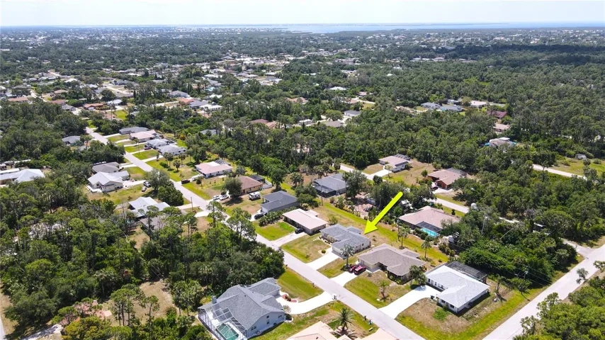 Aerial view of home and surrounding area