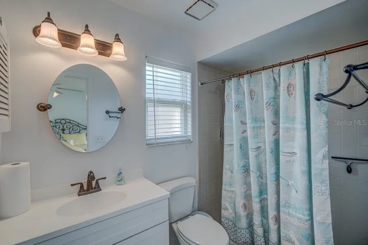 Primary Bathroom with tile floor