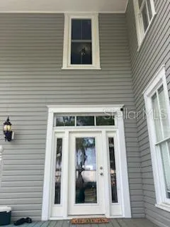new front door with new window above