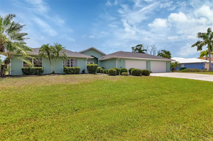 Large front yard.