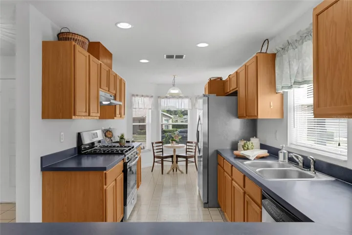 Galley style kitchen