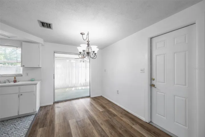 eating area to enclosed porch