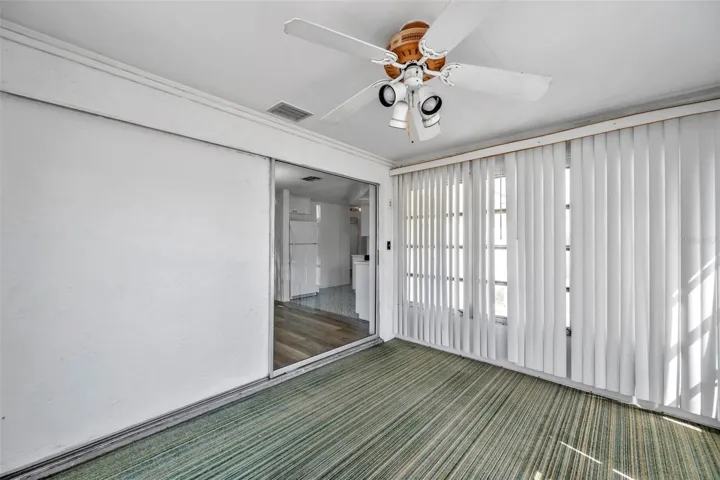 enclosed patio with air vent