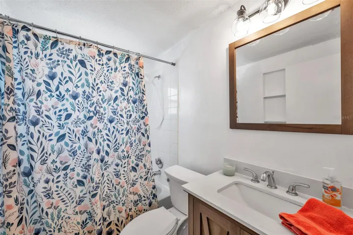 hall bath with tub shower