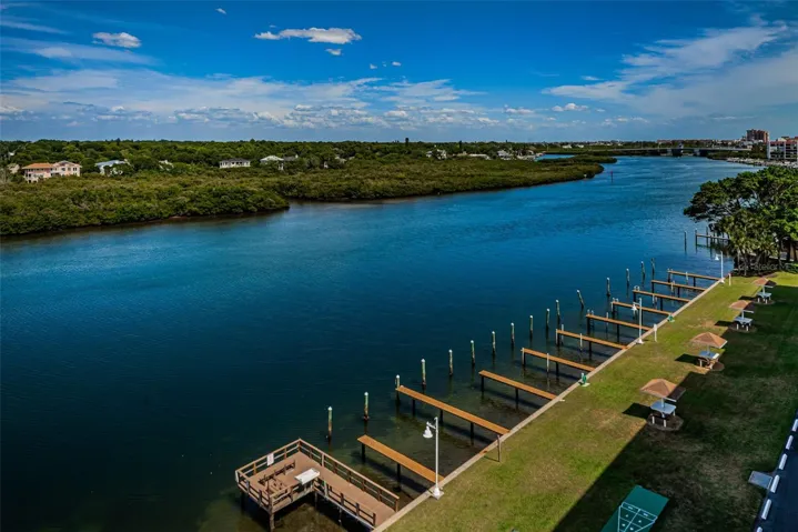 Aerial view of the Boat Docks - use them while you stay!