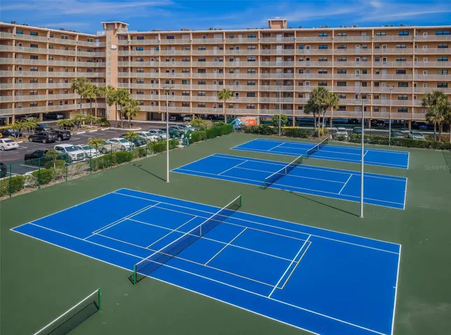 Newly refinished Tennis & Pickle Ball Courts