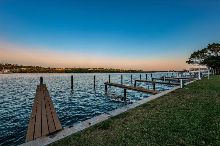 The waterfront docks - first come, first serve community docks!