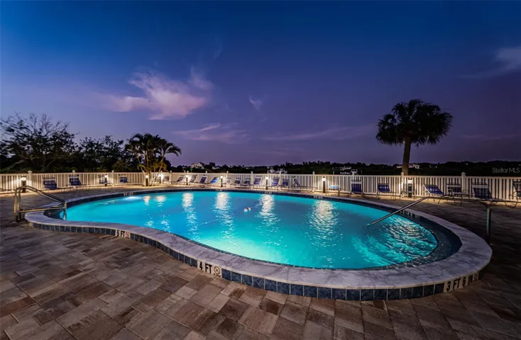 Bay Shores Y&T Pool at night!