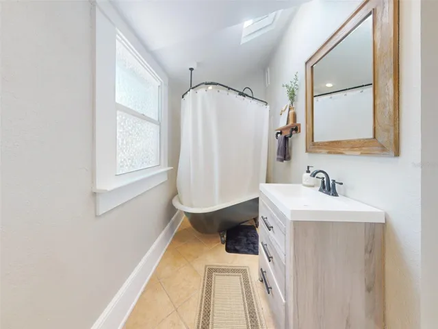 Downstairs  Bathroom with clawfoot tub