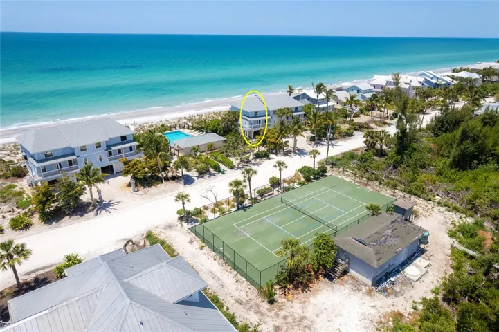 Aerial View includes Pool and Tennis Court.