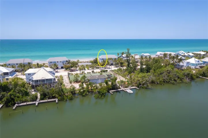 Aerial View of Gulf and Bocilla Lagoon.