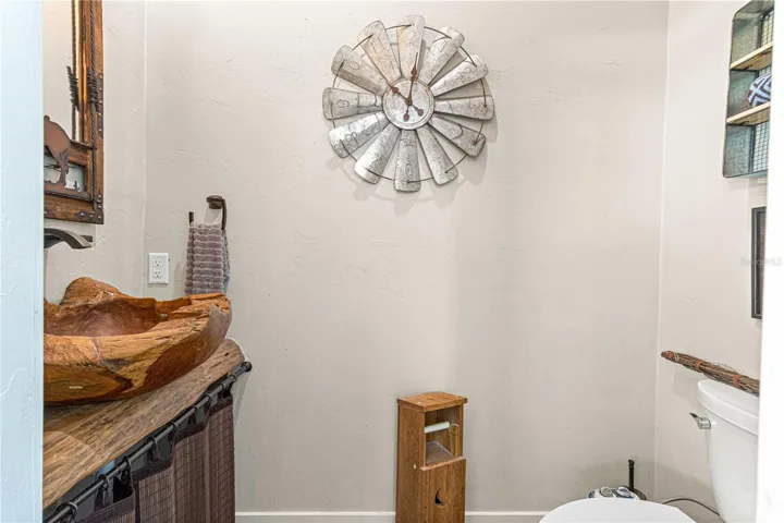 Half bath in carport