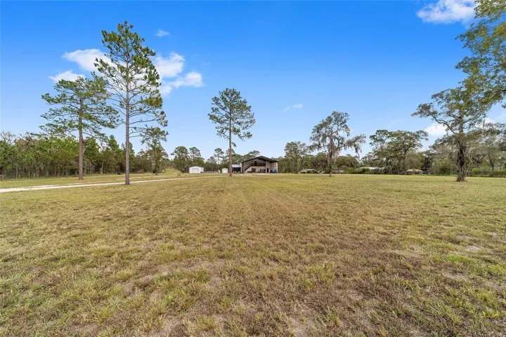 A view of the property from the gated entry of the property