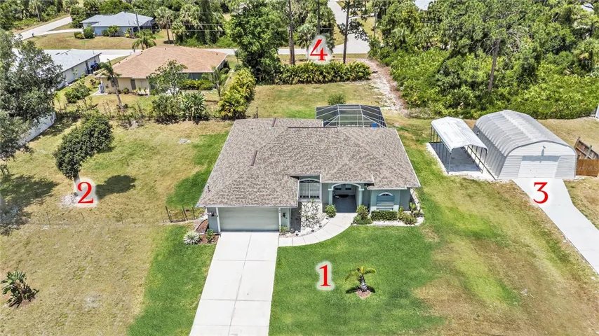 Almost one acre of land (4 expansive lots!) allowing for expansion according to your vision.