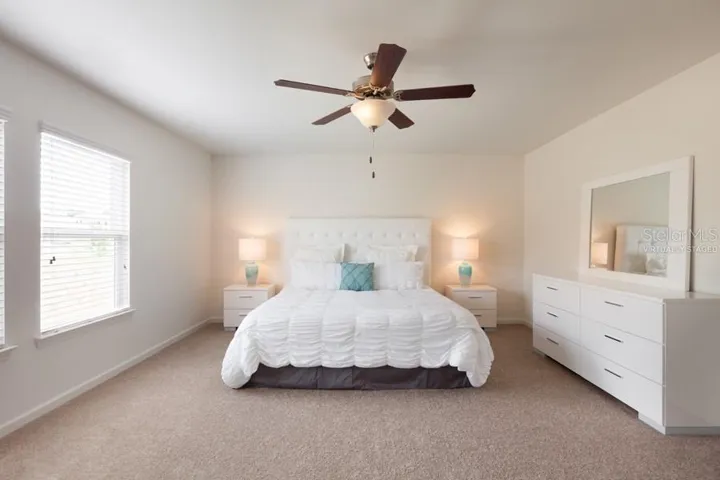 Virtually Staged Master Bedroom