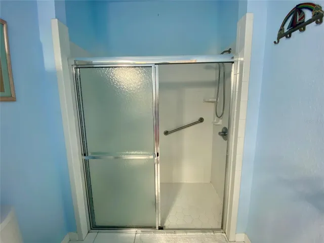 Walk in shower with glass doors on Master ensuite