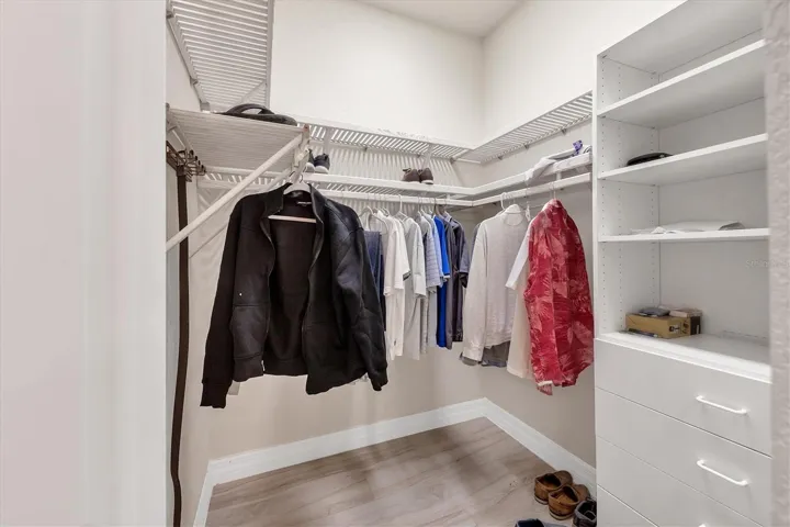 Second walk in closet in the primary bedroom