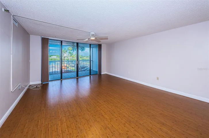 Living area with sliders to the balcony