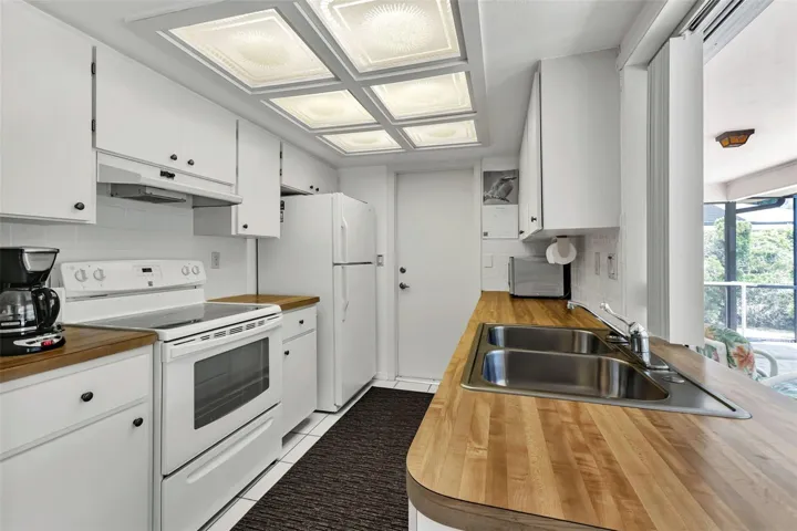 Plenty of counter space and cabinets.