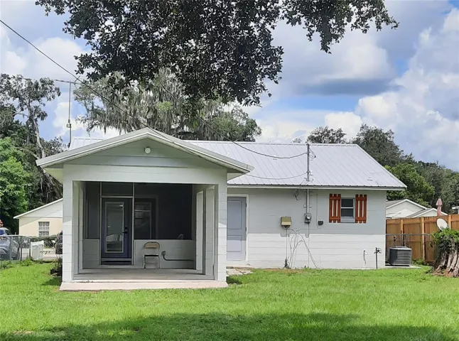 large fenced back yard