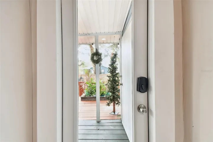 Exit to back and laundry room