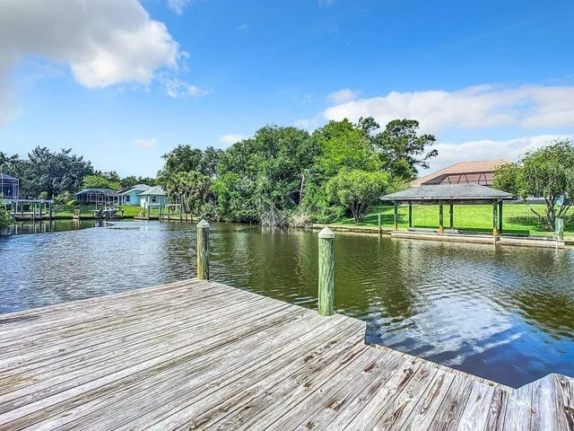 View from dock down canal- Deep water access