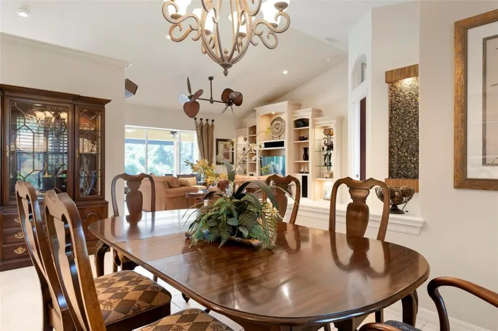 Dining room, living room