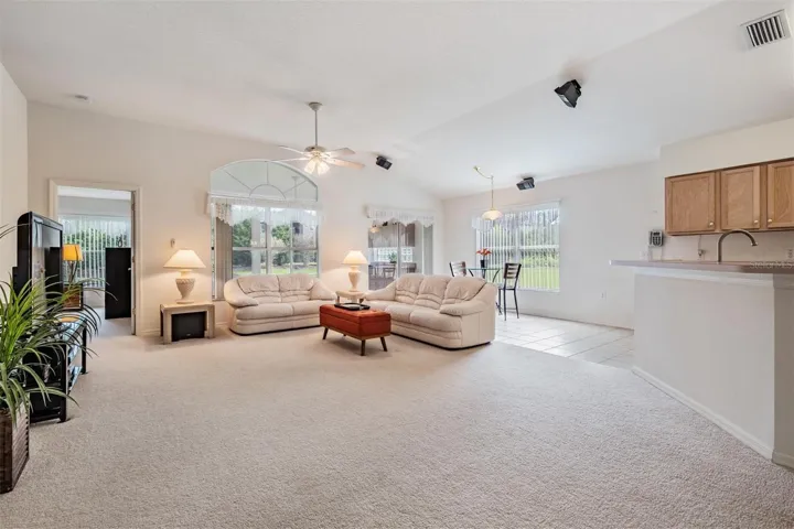 Windows provide natural light throughout the day