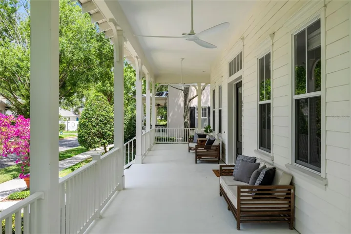 Large and inviting front porch.