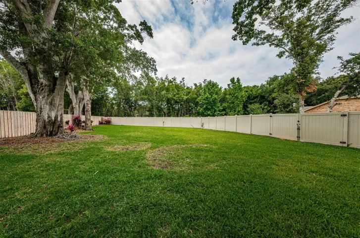 Fabulous yard for privacy, pets, play and peace.