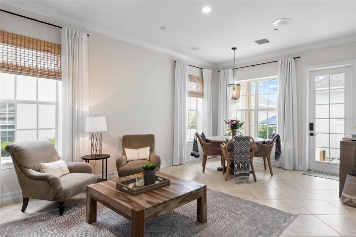 Great spot for TV watching and a dinette area too