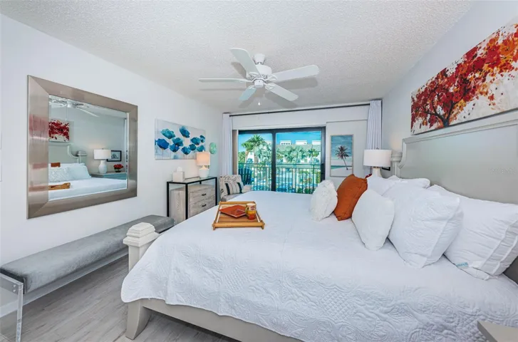 ..Primary Guest Bedroom Looking Out Towards Balcony.. Shot #2