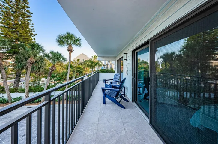 .. Rear Balcony Accessed from Both Guest Bedrooms. .Looking North to South