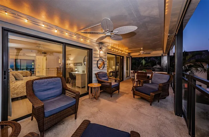 .. Nite Shots ..Finished Balcony With Electric Storm Shutters..