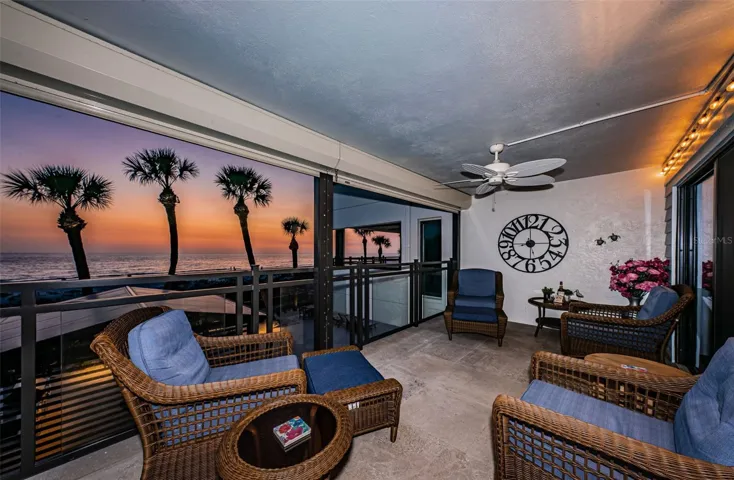 .. Nite shot - 27 x 10 Gulf Front - View West..