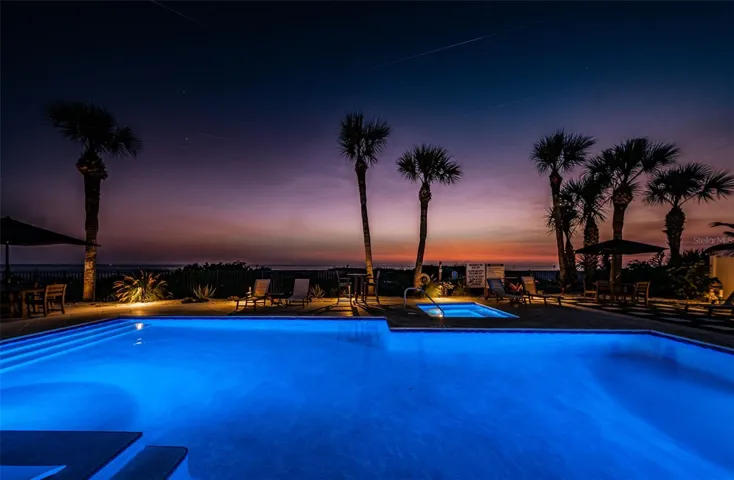 ... Nite Shot - New Pool & Spa - Direct West Shot..