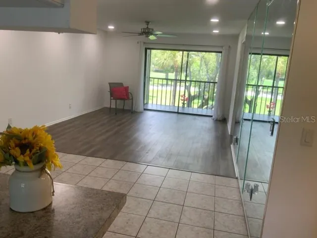 From Kitchen view of dining and living