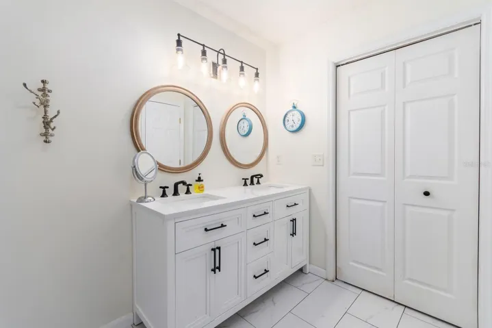 Primary Bathroom with double sinks
