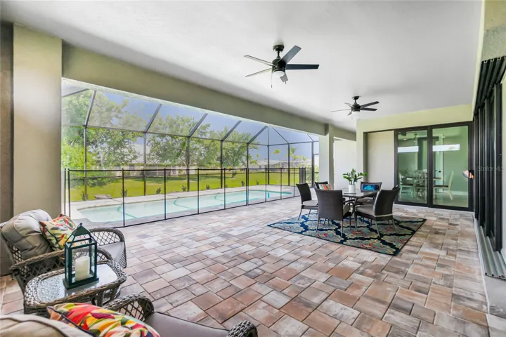 Huge lanai for outdoor living.