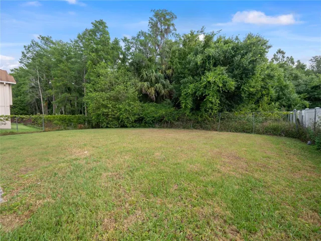 Large private backyard