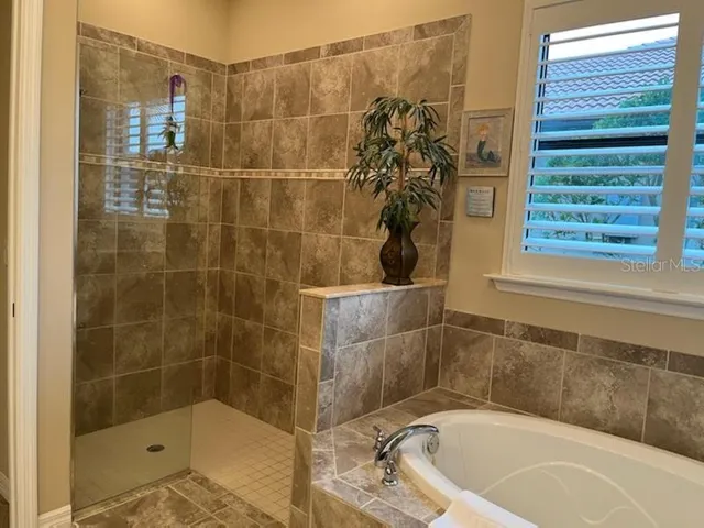 Primary bath walk in shower.
