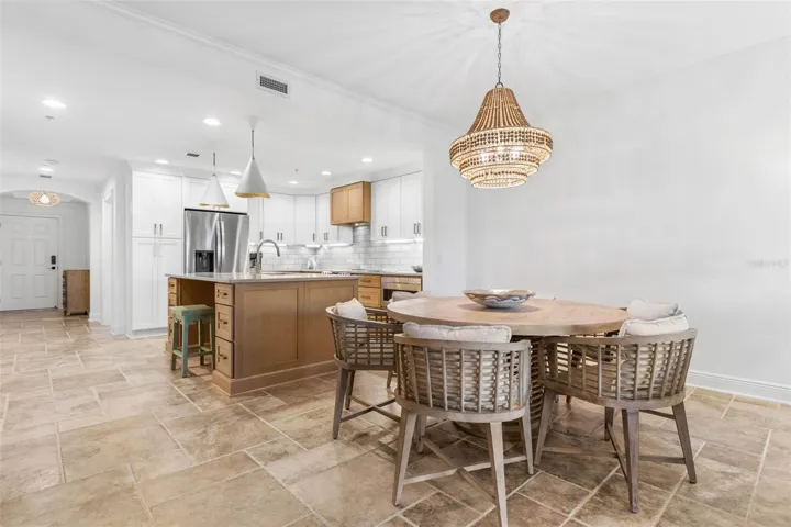 Open concept kitchen dining