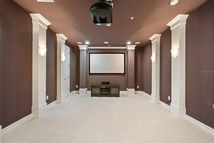 Theater with projector