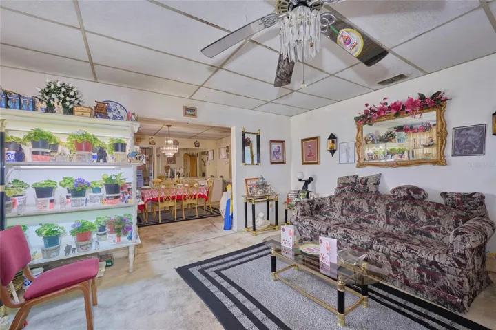 Living room leads to the dining room