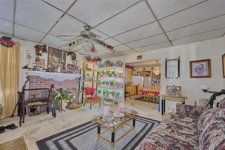 Fireplace in the living room