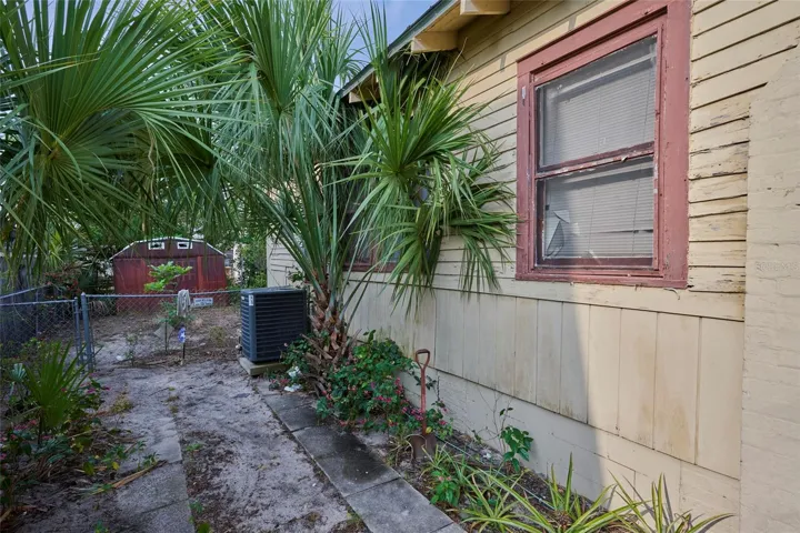 East side of the home
