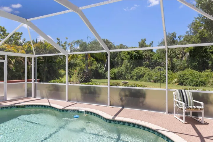 a private backyard