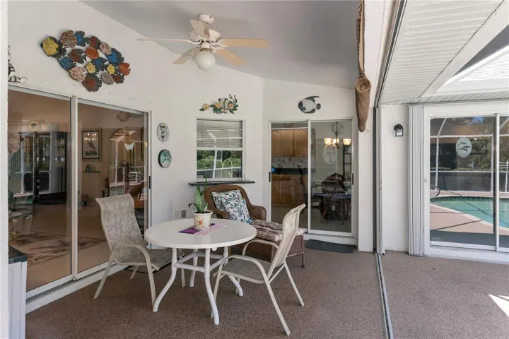 covered lanai area