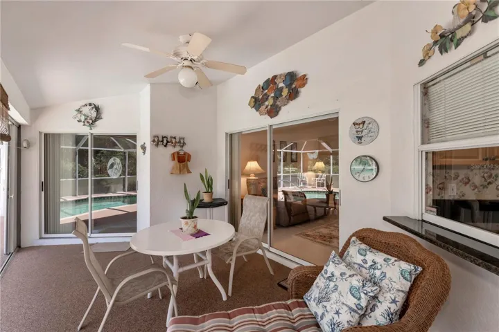 pass-thru kitchen window to the lanai